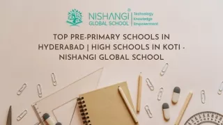 Top Pre-Primary Schools in Hyderabad | High Schools in Koti - NGS