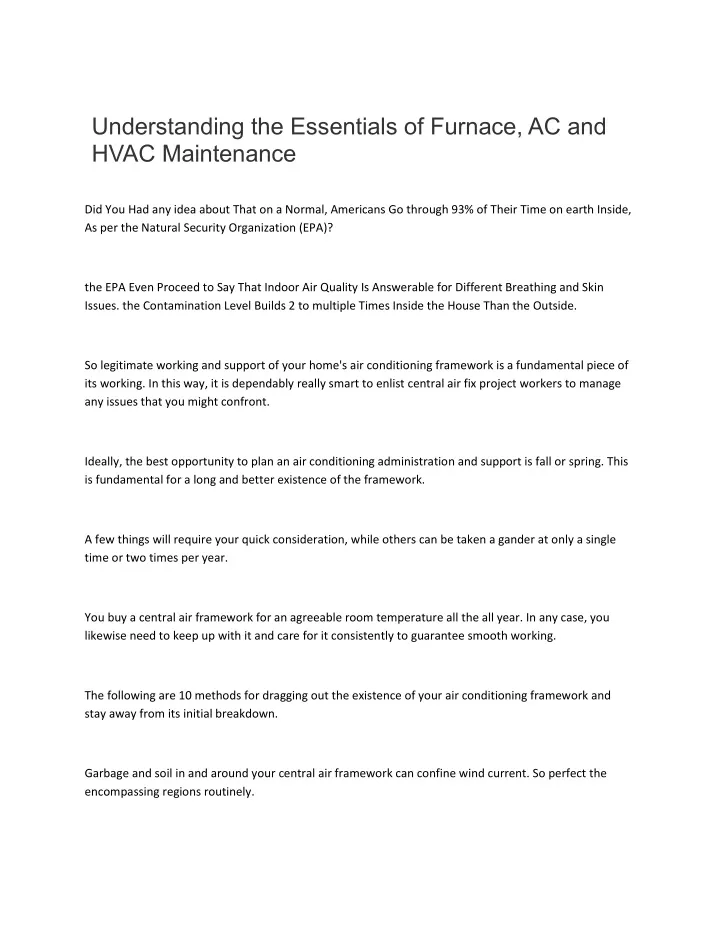 understanding the essentials of furnace