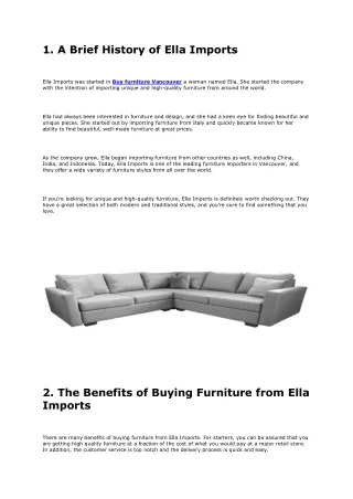 Buy furniture Vancouver