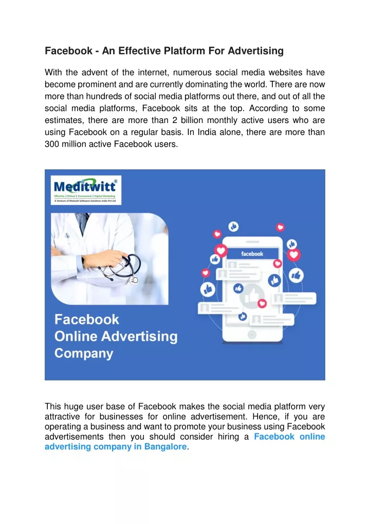 facebook an effective platform for advertising