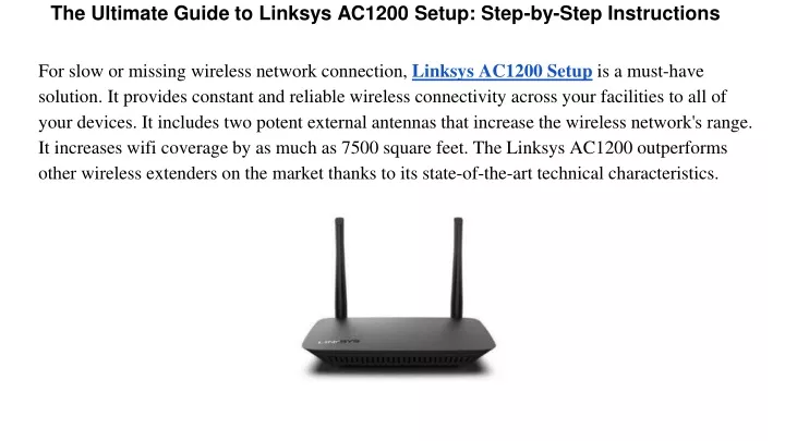 the ultimate guide to linksys ac1200 setup step by step instructions