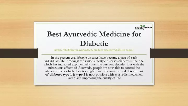 best ayurvedic medicine for diabetic https