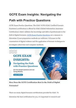 gcfe exam insights navigating the