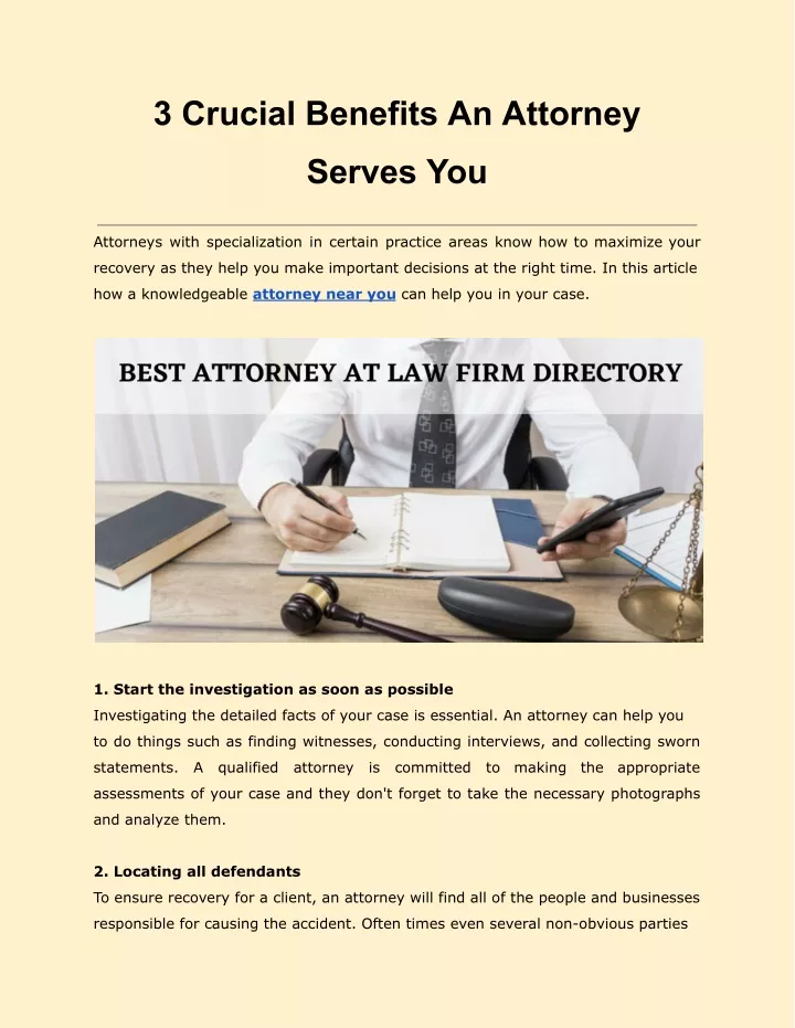 3 crucial benefits an attorney