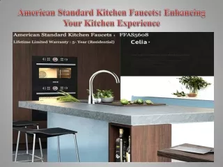 American Standard Kitchen Faucets Enhancing Your Kitchen Experience