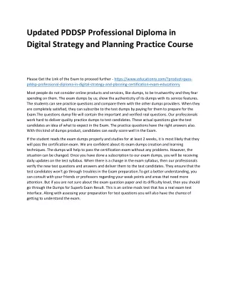 updated pddsp professional diploma in digital