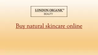 Buy natural skincare online PPT