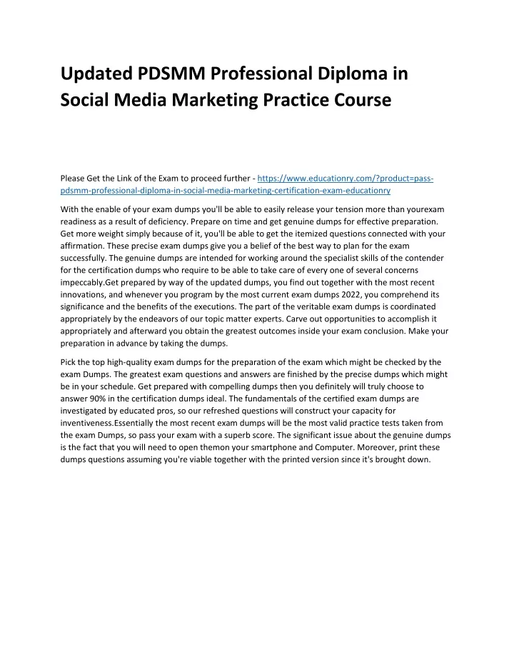 updated pdsmm professional diploma in social