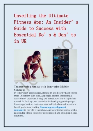 Unveiling the Ultimate Fitness App: An Insider’s Guide to Success with Essential