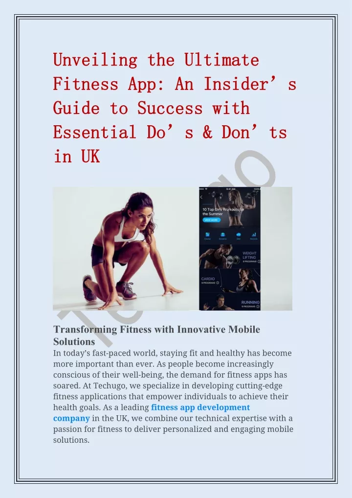 unveiling unveiling the fitness fitness app guide