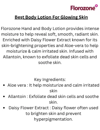 Best Body Lotion For Glowing Skin