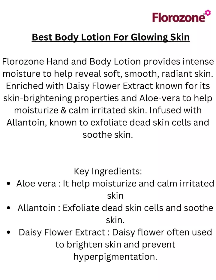 best body lotion for glowing skin