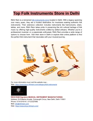top folk instruments store in delhi
