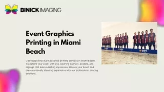 Event Graphics Printing in Miami Beach | Binick Imaging