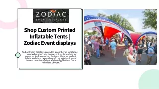 Shop Custom Printed Inflatable Tents | Zodiac Event displays