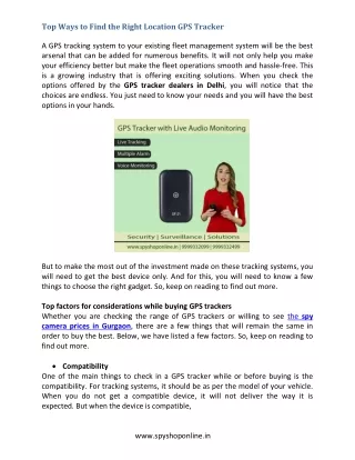 top ways to find the right location gps tracker