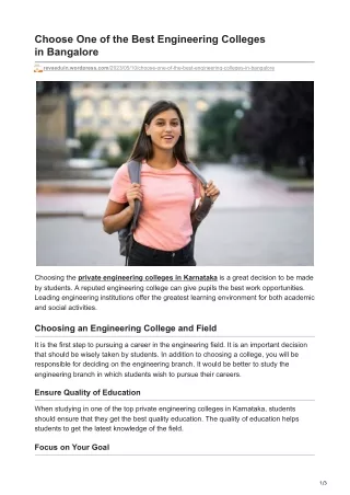choose one of the best engineering colleges