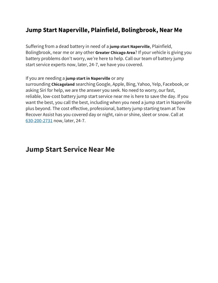 jump start naperville plainfield bolingbrook near