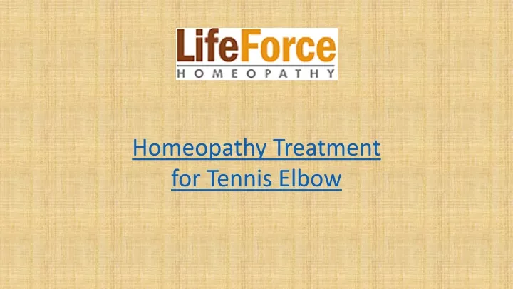 homeopathy treatment for tennis elbow