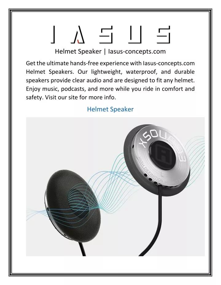 helmet speaker iasus concepts com