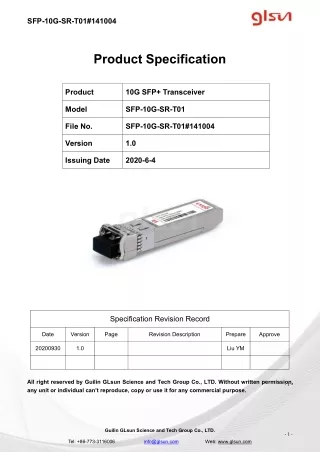 sfp 10g sr t01 141004