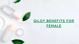 Giloy benefits for Female