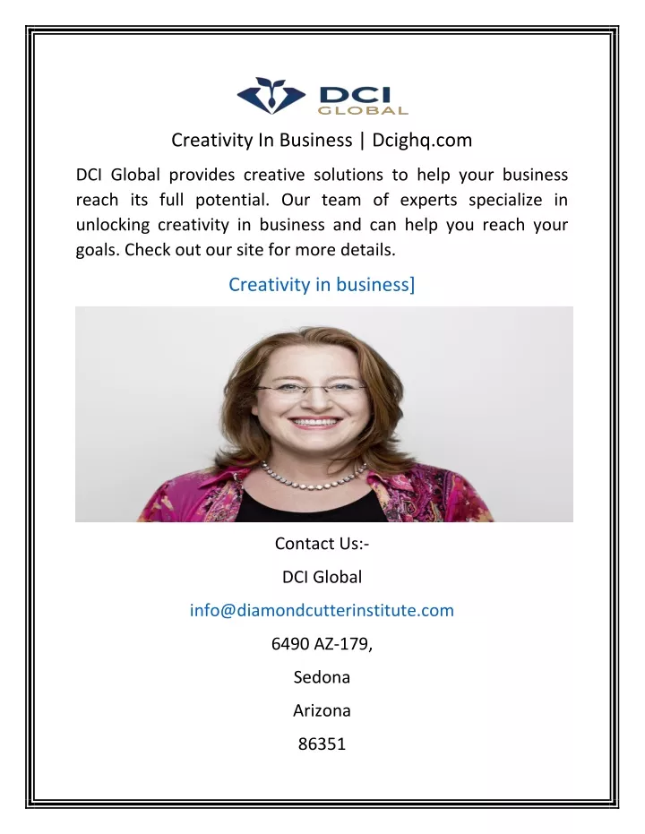 creativity in business dcighq com