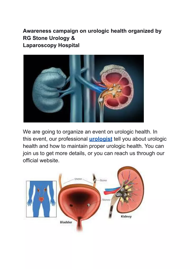awareness campaign on urologic health organized