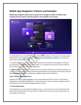 mobile app navigation patterns and examples