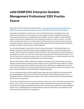 valid egmp2201 enterprise geodata management