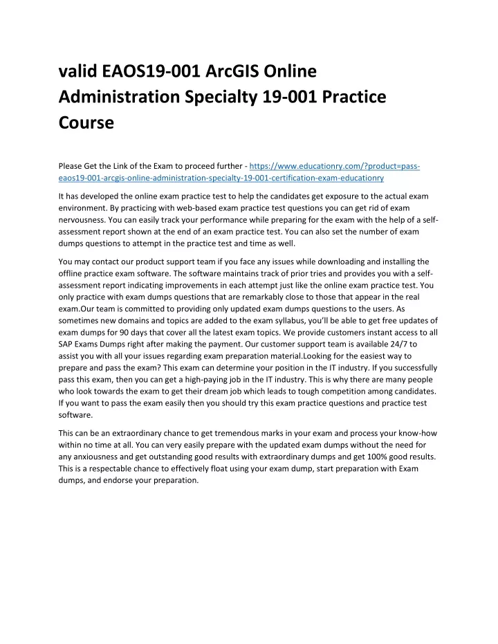 valid eaos19 001 arcgis online administration