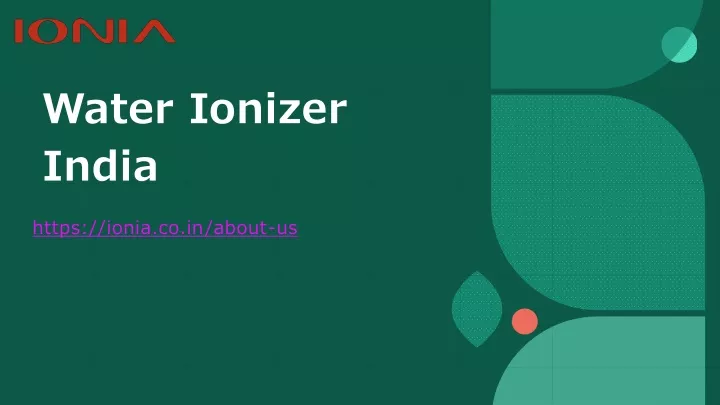 water ionizer india