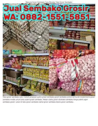 ౦882.l55l.585l (WA) Keuntungan Grosir Sembako Katalog Grosir Sembako