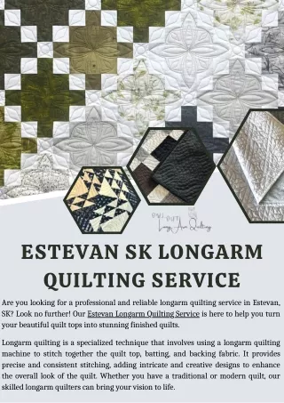 Estevan SK Longarm Quilting Service