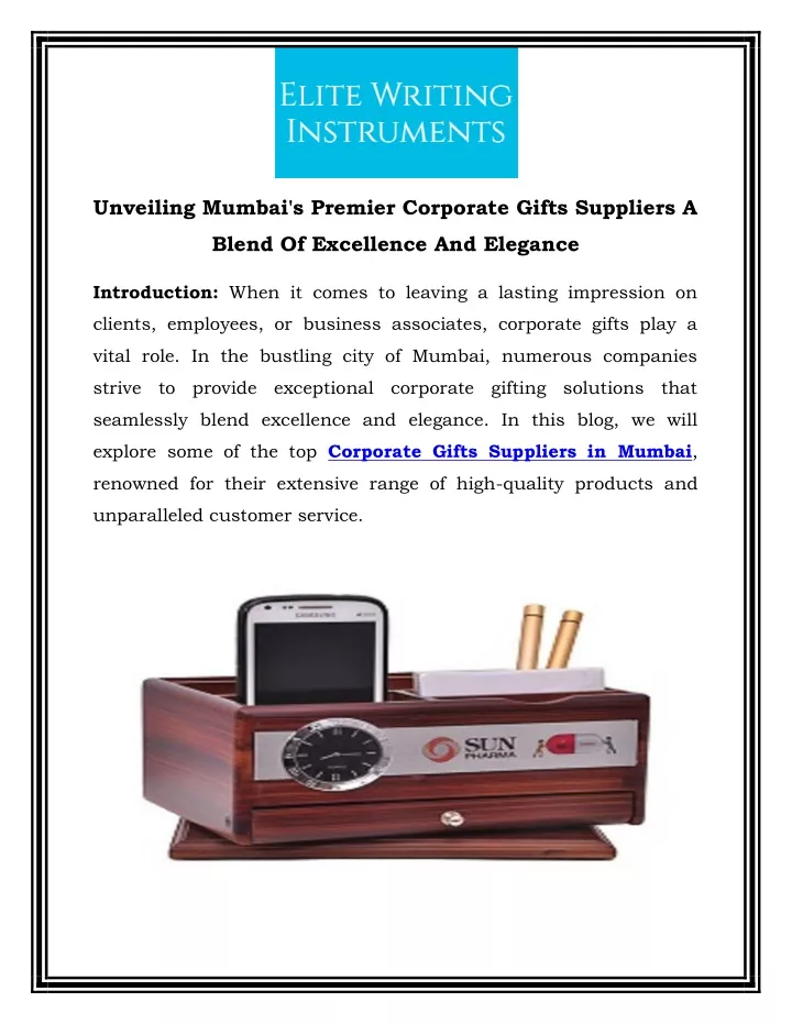 unveiling mumbai s premier corporate gifts