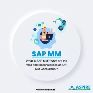 What is SAP MM? What are the roles and responsibilities of SAP MM Consultant?