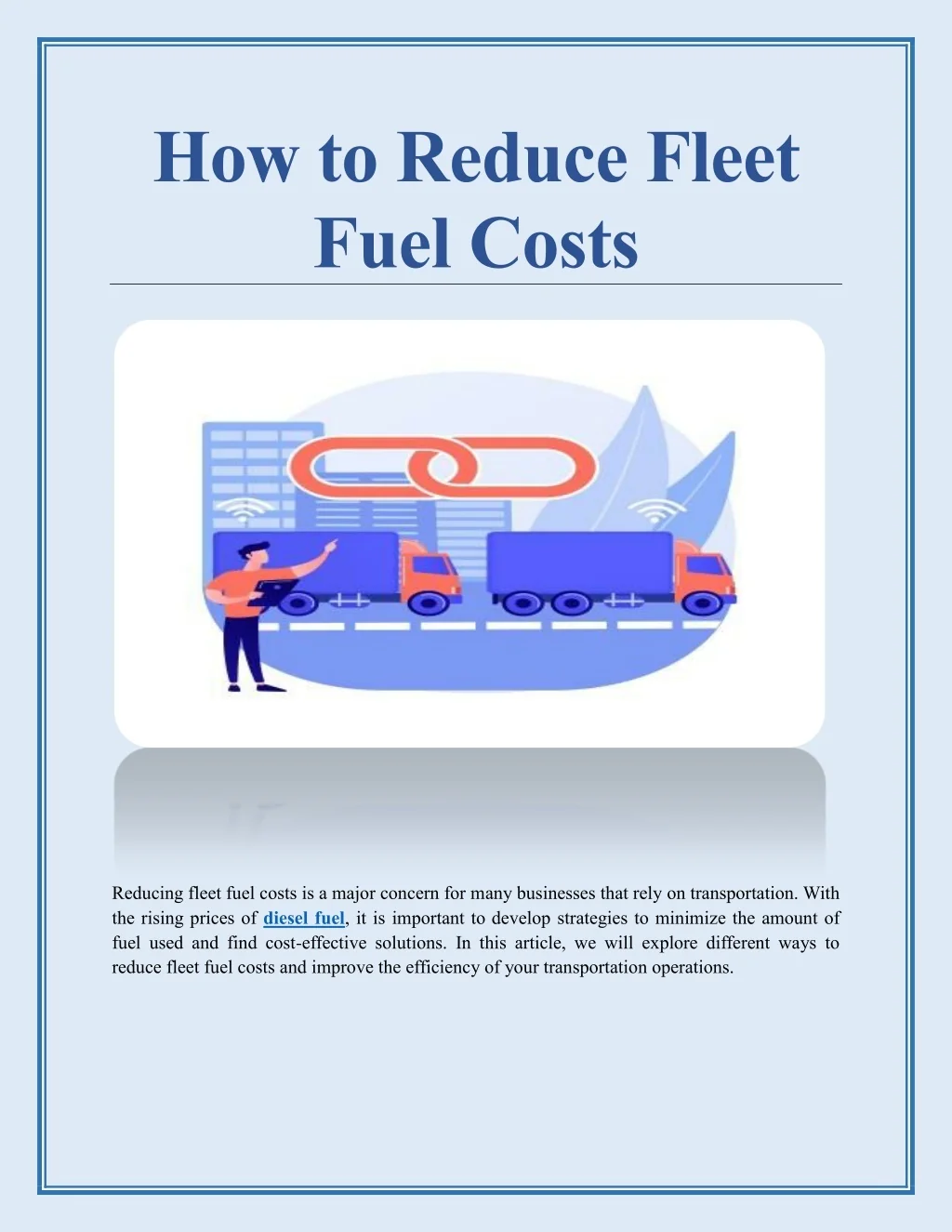 PPT - How to reduce fleet fuel costs PowerPoint Presentation, free ...
