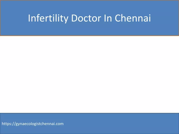 infertility doctor in chennai