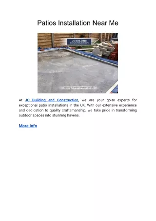 patios installation near me