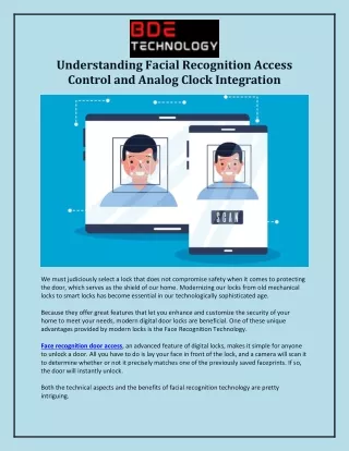 Understanding Facial Recognition Access Control and Analog Clock Integration