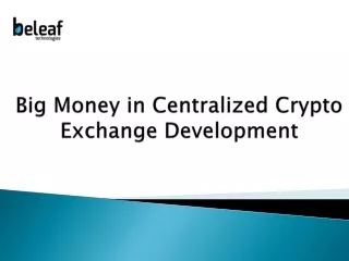 Centralized  Crypto Exchange Development