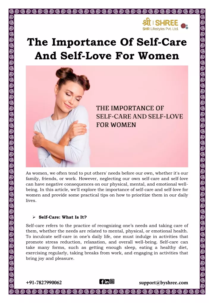 the importance of self care and self love