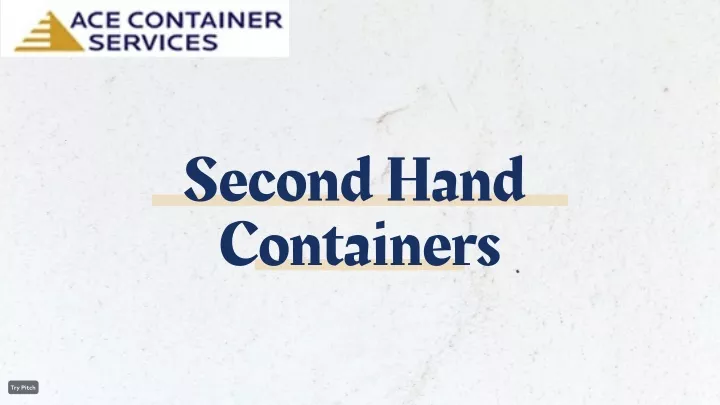 second hand containers