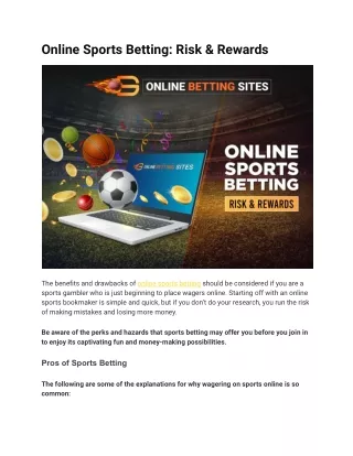 Online Sports Betting_ Risk & Rewards
