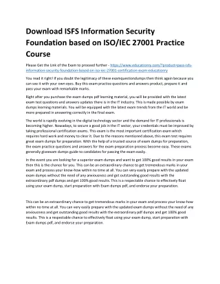 download isfs information security foundation