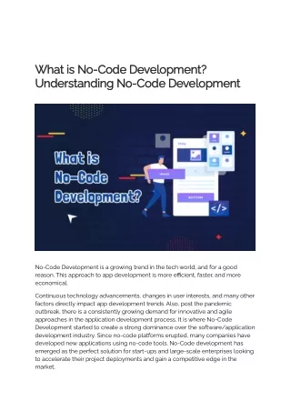 What is No code development?