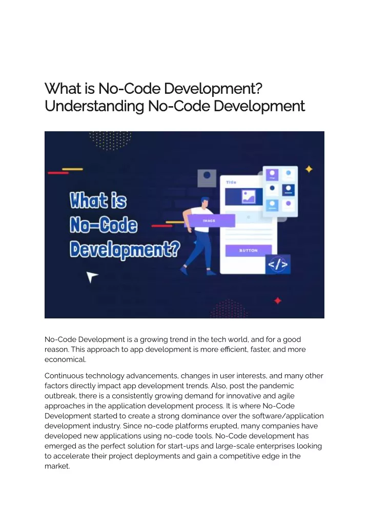 what is no what is no code development code