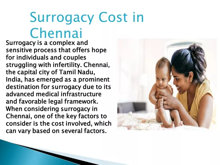 surrogacy cost in chennai surrogacy is a complex