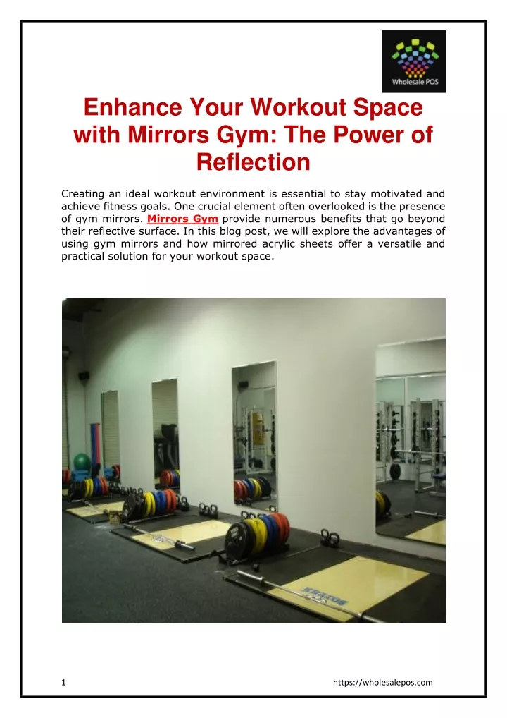 enhance your workout space with mirrors