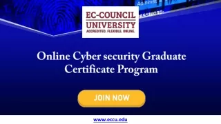 How Anyone Can Appear in Online Cybersecurity Graduate Certificate Program
